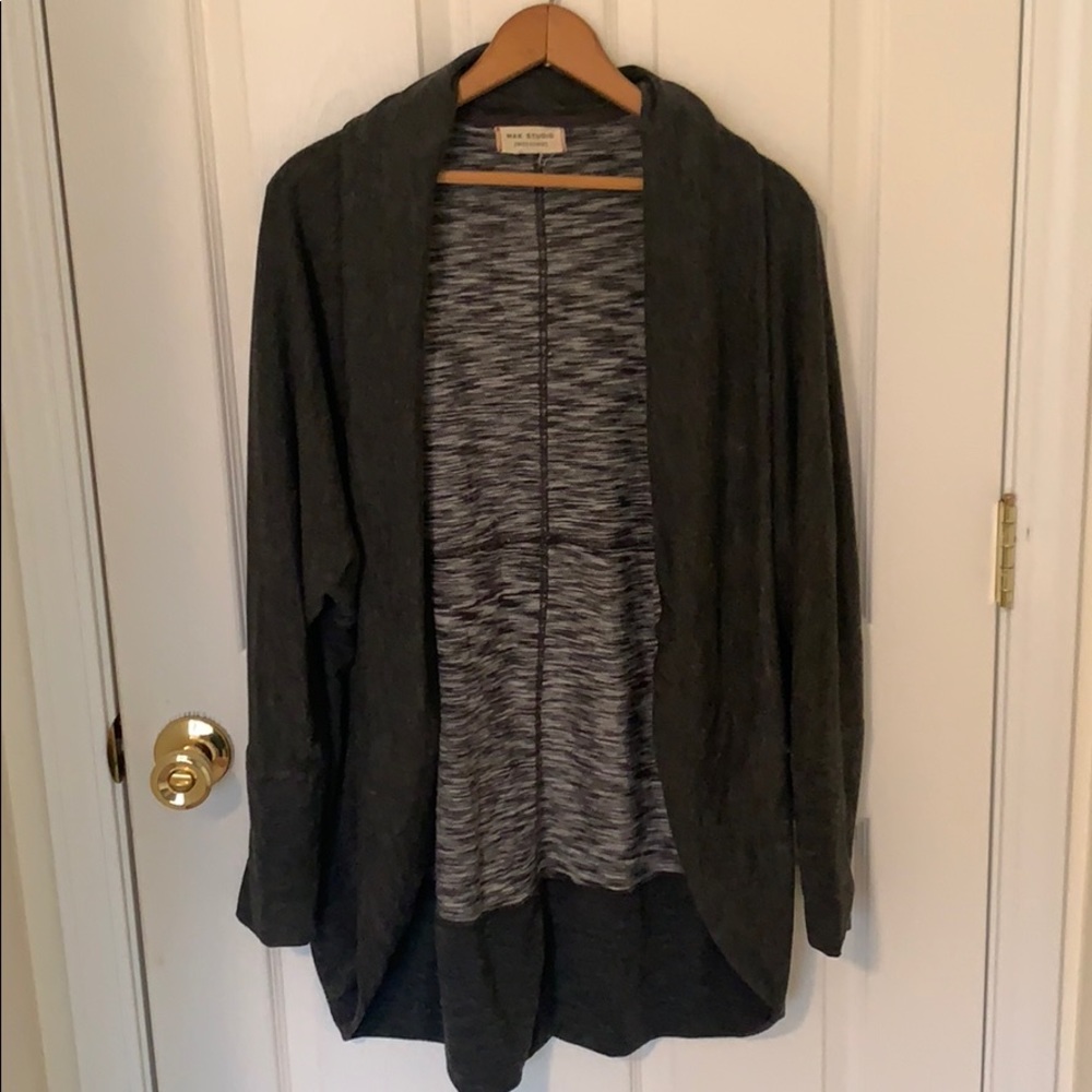 Fold over grey sweater